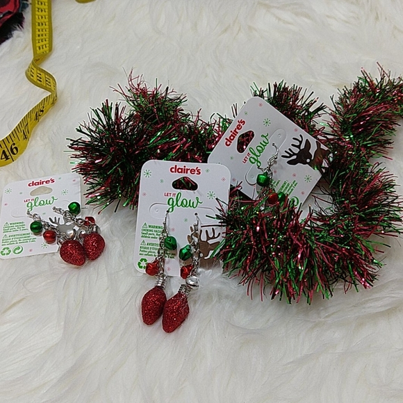 Claire's Christmas Light and Jingle Bell Earrings - Picture 3 of 5